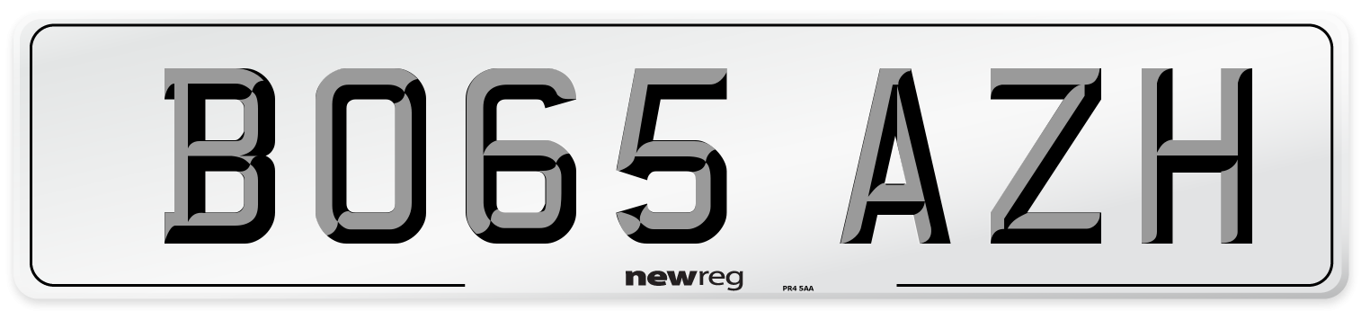 BO65 AZH Number Plate from New Reg